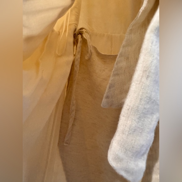 Anthropology Linen Sleeveless Midi Trench Dress in Cream XS - Picture 9 of 11